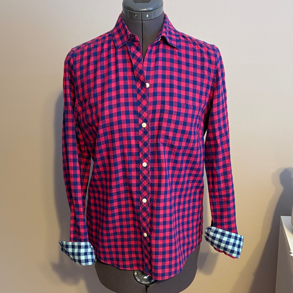 Untuckit Women's Vibrant Checkered Button Down Shirt